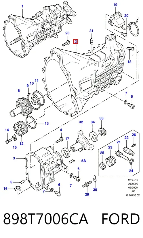 Mechaniczna skrzynia biegów w komplecie 898T7006CA Ford
