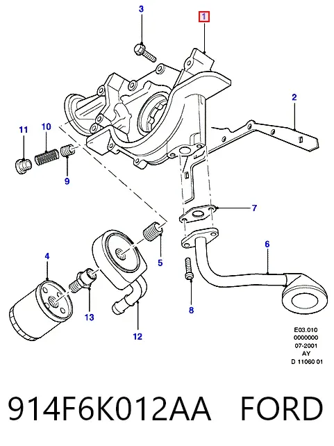 Pompa oleju 914F6K012AA Ford