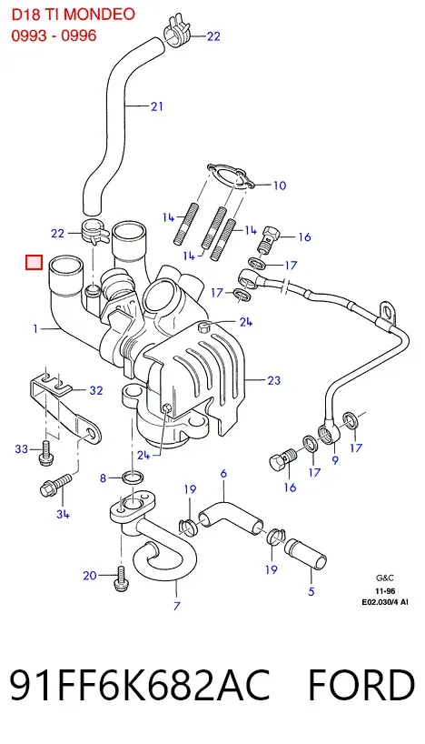Turbina 91FF6K682AC Ford