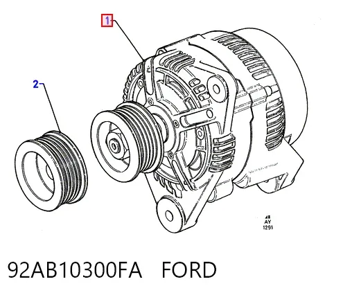 Alternator 92AB10300FA Ford
