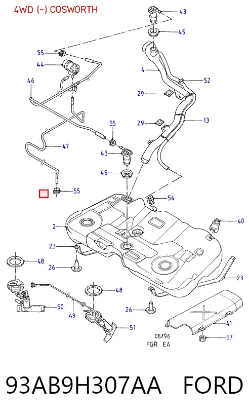 Moduł pompy paliwowej z czujnikiem poziomu paliwa 93AB9H307AA Ford