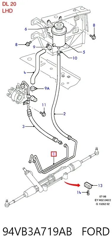 Tarcza hamulcowa tylna 94VB3A719AB Ford