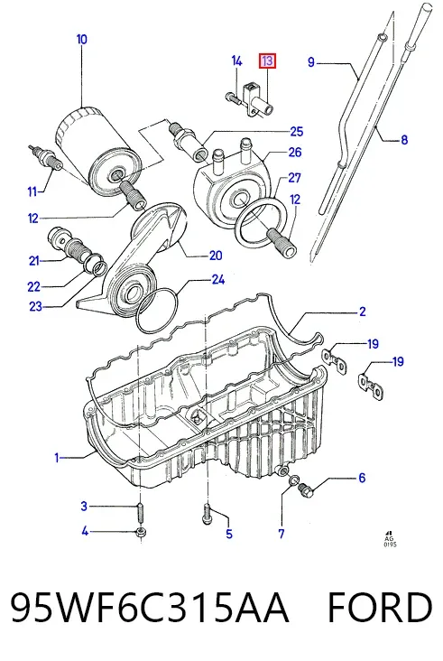 Czujnik położenia wału korbowego 95WF6C315AA Ford