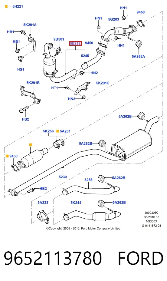 Turbina 9652113780 Ford