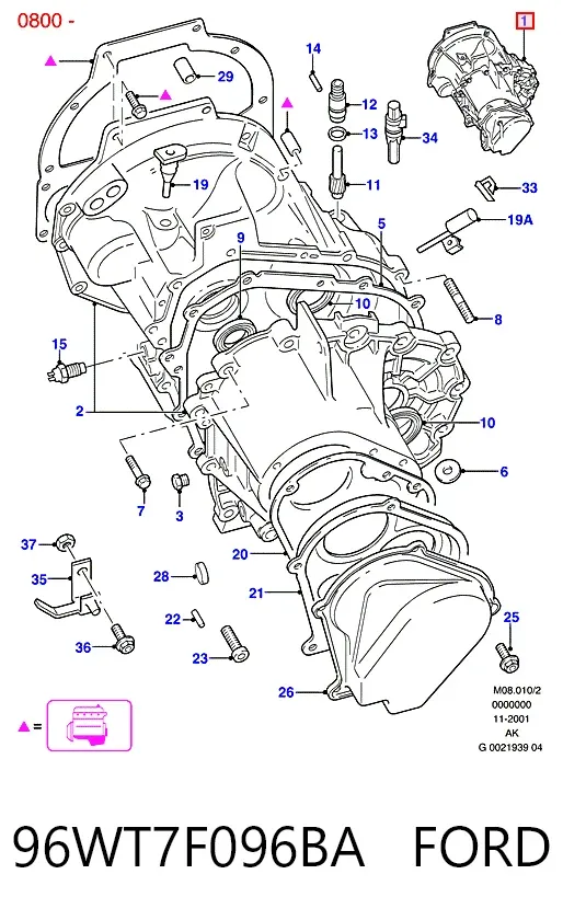 Mechaniczna skrzynia biegów w komplecie Ford Escort VII