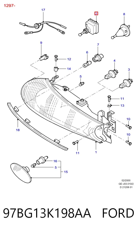 Korektor swiatel Ford Mondeo II
