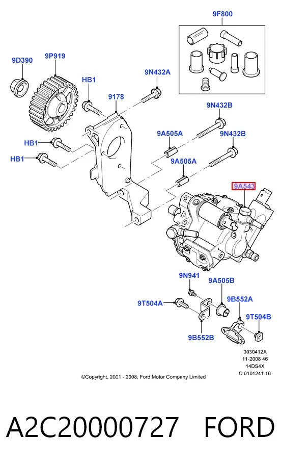 Pompa wtryskowa wysokiego ciśnienia A2C20000727 Ford