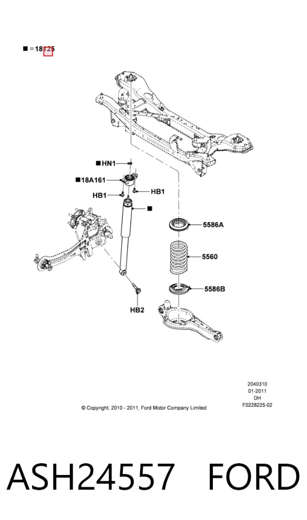 Amortyzator tylny ASH24557 Ford