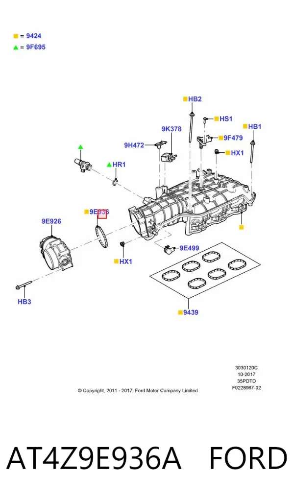 Uszczelka przepustnicy Ford Explorer U5