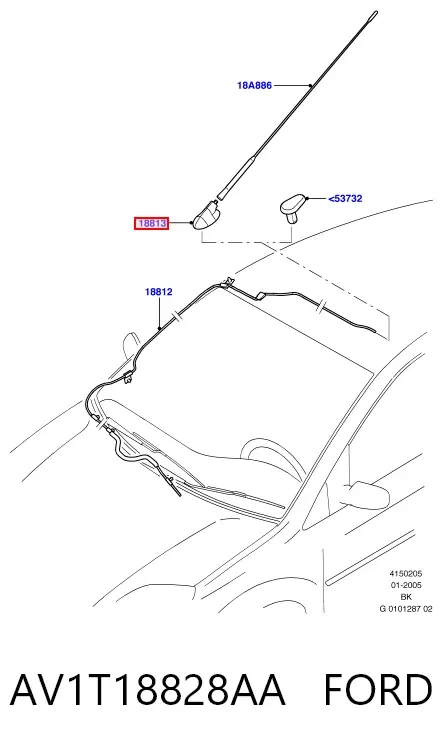 Antena AV1T18828AA Ford