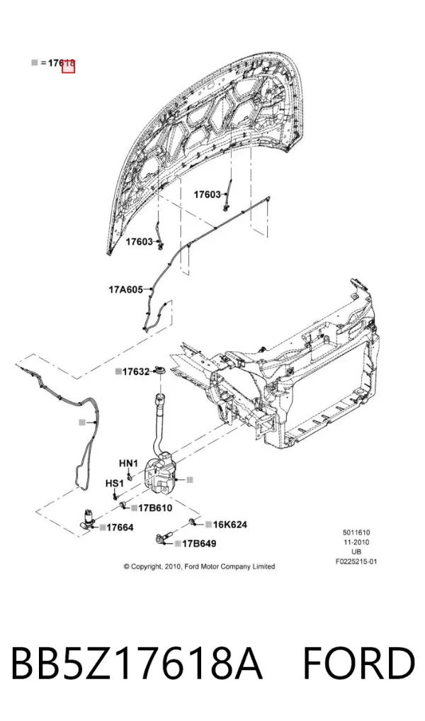Zbiorniczek spryskiwacza szyb BB5Z17618A Ford