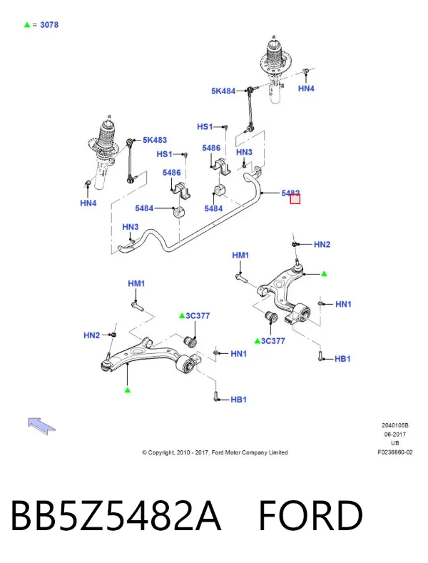 Stabilizator przedni Ford Explorer U5