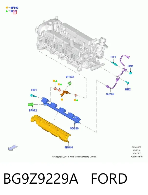 Zestaw naprawczy wtryskiwacza BG9Z9229A Ford