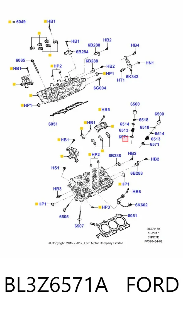 Uszczelniacz zaworu dolotowego/wylotowego Ford Explorer U5