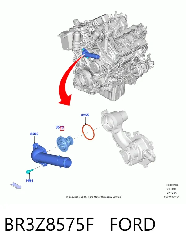 Termostat Ford Edge II