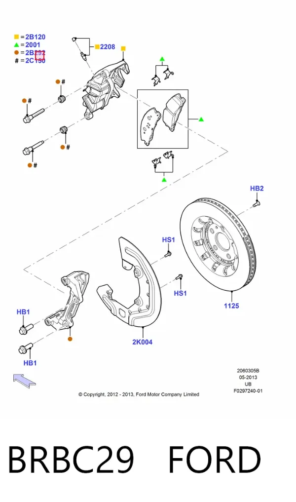 Jarzmo zacisku hamulcowego przedniego Ford Explorer U5