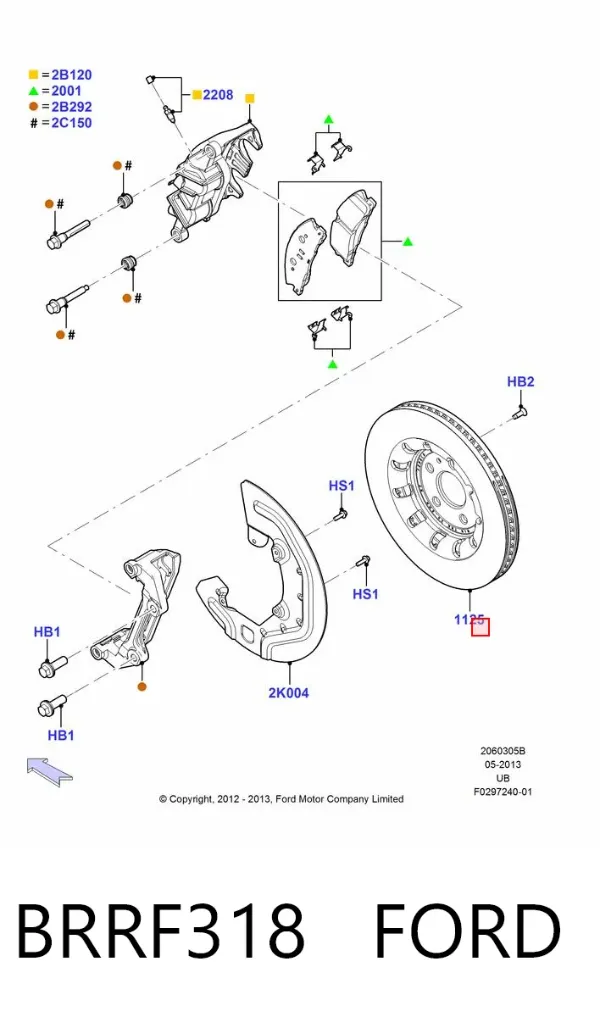 Tarcza hamulcowa przednia BRRF318 Ford
