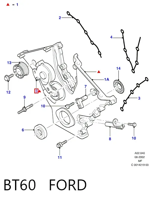 Napinacz paska napędowego BT60 Ford