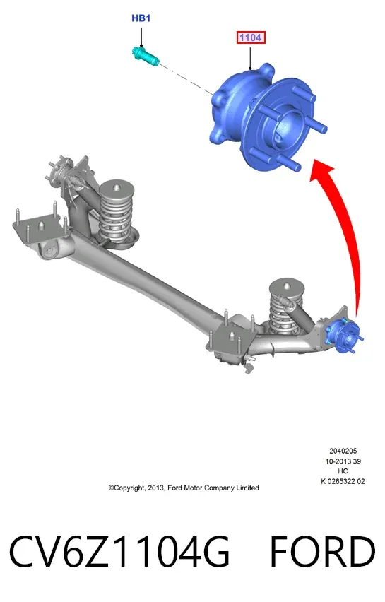 Piasta tylna CV6Z1104G Ford