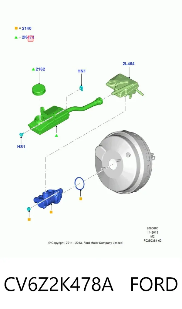 Zbiorniczek głównego cylindra hamulcowego (płynu hamulcowego) Ford Escape II