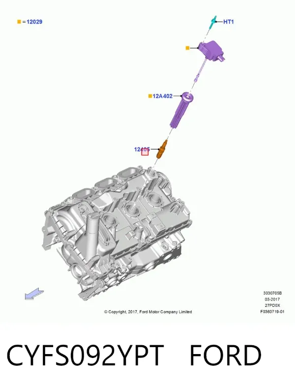 Świeca zapłonowa CYFS092YPT Ford