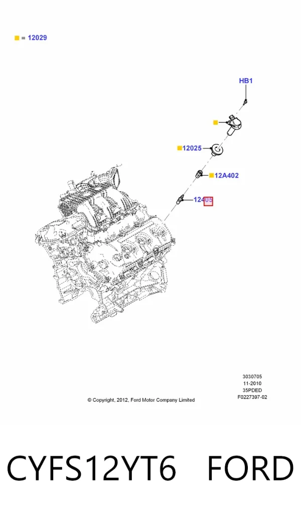Świeca zapłonowa CYFS12YT6 Ford