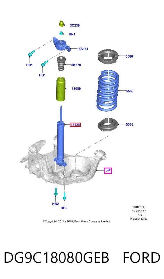 Amortyzator tylny DG9C18080GEB Ford