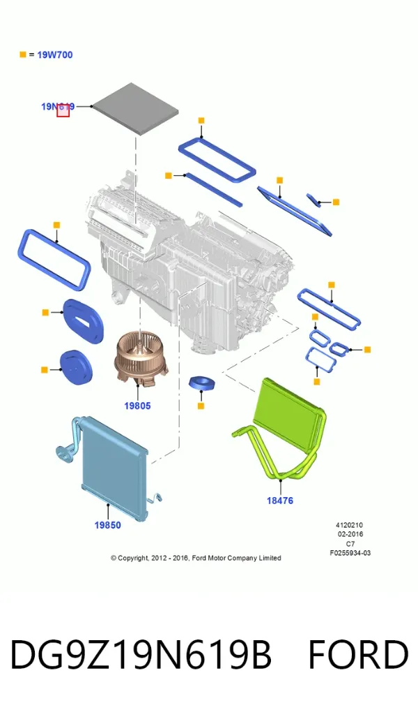 Filtr kabiny DG9Z19N619B Ford