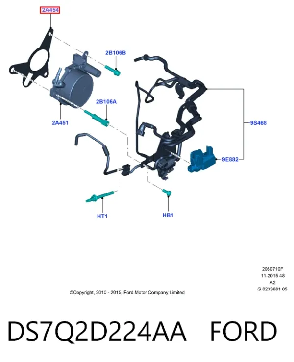Uszczelka pompy próżniowej DS7Q2D224AA Ford