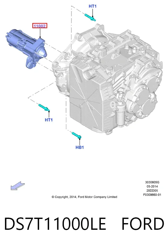Rozrusznik DS7T11000LE Ford
