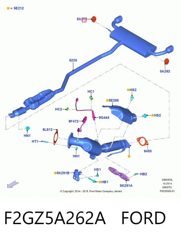 Poduszka mocowania tłumika Ford Edge II