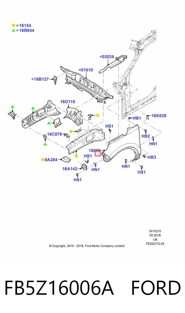 Błotnik przedni lewy Ford Explorer U5