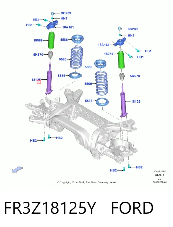 Amortyzator tylny FR3Z18125Y Ford