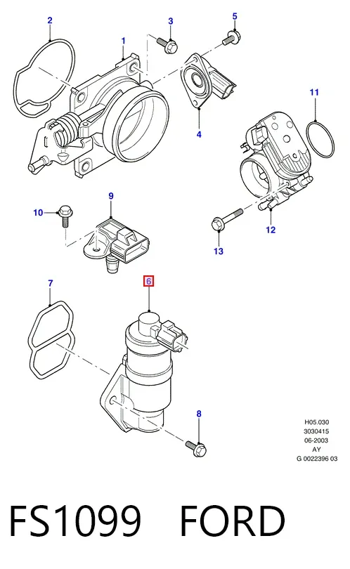 Regulator biegu jałowego FS1099 Ford