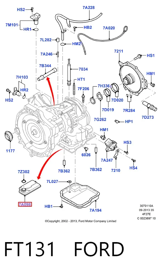 Filtr automatycznej skrzyni biegów FT131 Ford