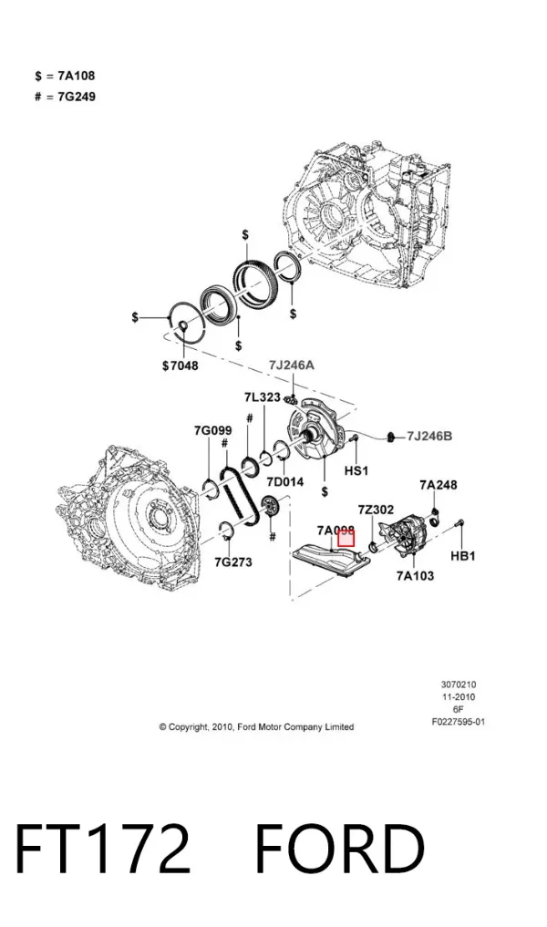 Filtr automatycznej skrzyni biegów FT172 Ford