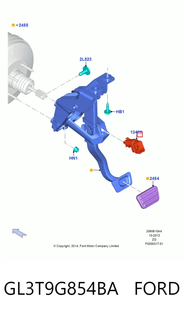 Czujnik włącznika świała stop GL3T9G854BA Ford