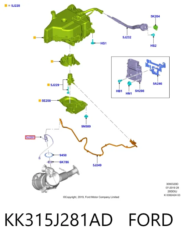Wtryskiwacz AD BLUE KK315J281AD Ford