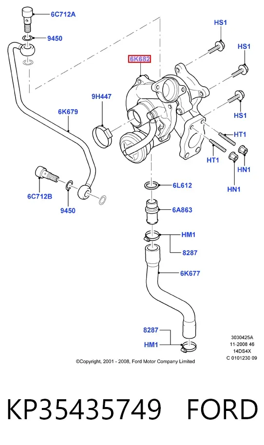Turbina KP35435749 Ford
