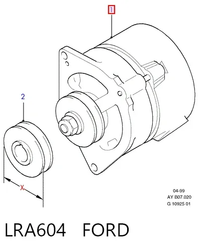 Alternator LRA604 Ford