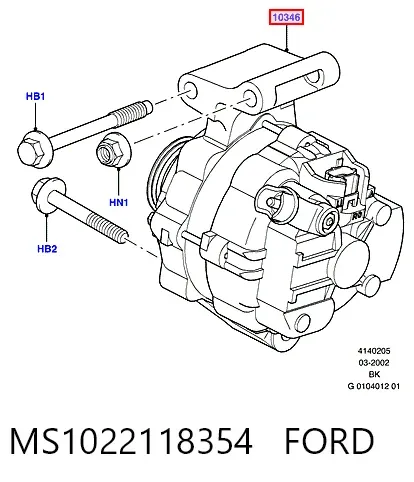 Alternator MS1022118354 Ford