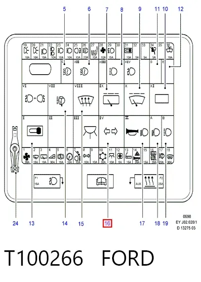 Przekaźnik kierunkowskazów T100266 Ford