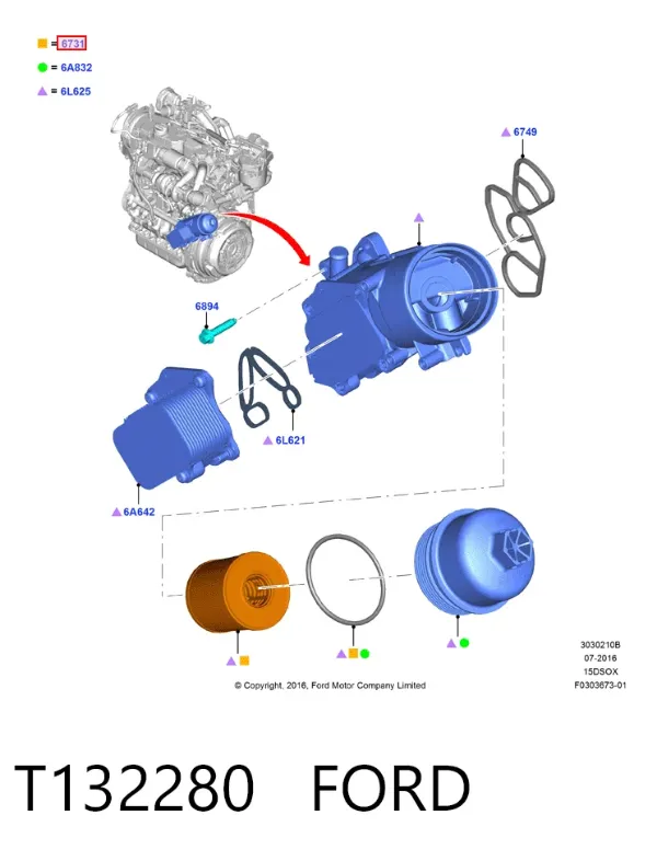 Filtr oleju T132280 Ford