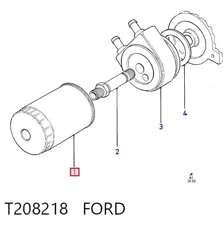 Filtr oleju T208218 Ford