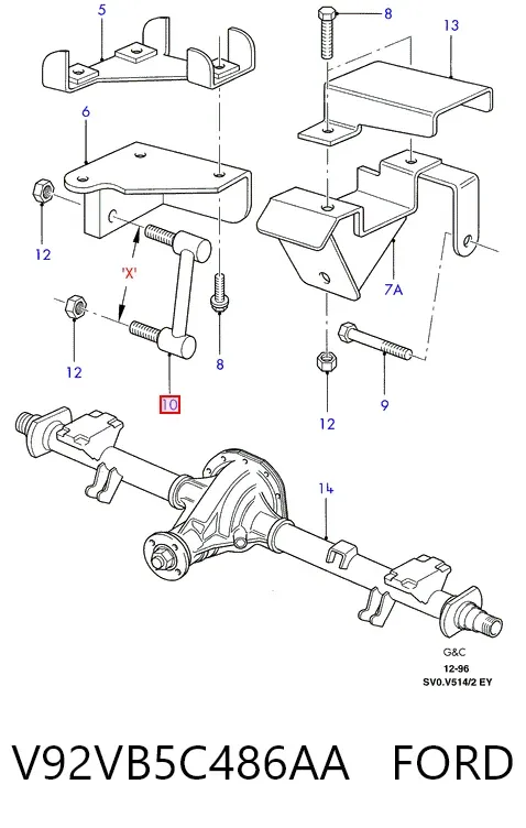 Łącznik stabilizatora tylnego Ford Transit IV