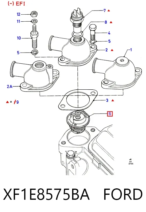 Termostat XF1E8575BA Ford