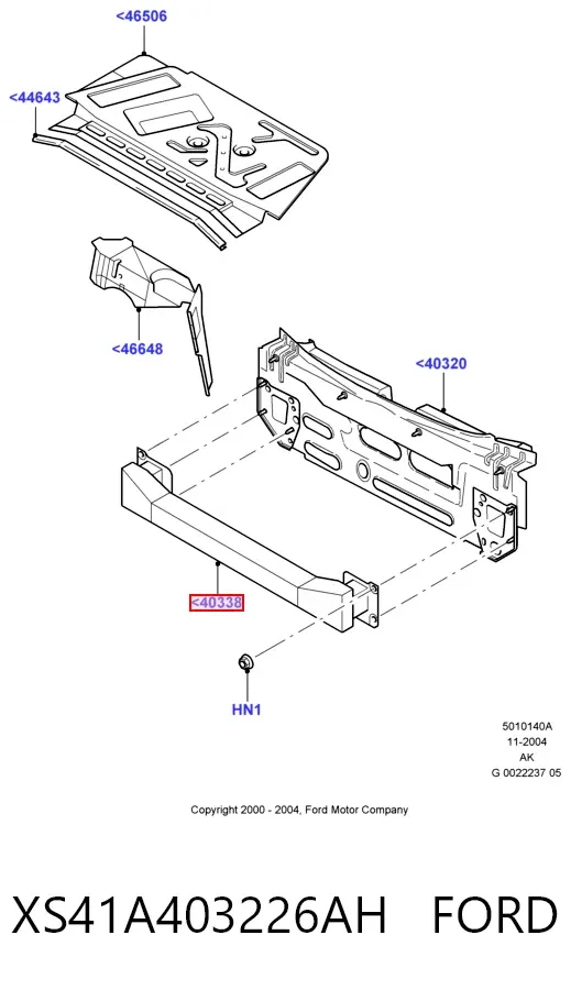 Wzmocnienie zderzaka tylnego XS41A403226AH Ford