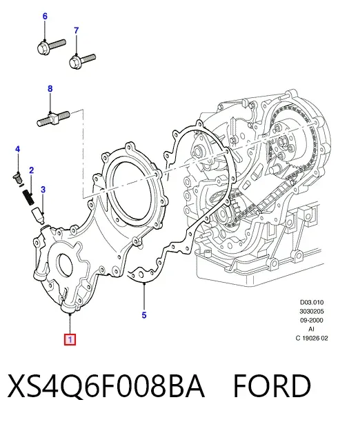 Pompa oleju XS4Q6F008BA Ford