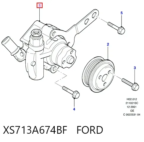 Pompa wspomagania hydraulicznego kierownicy XS713A674BF Ford