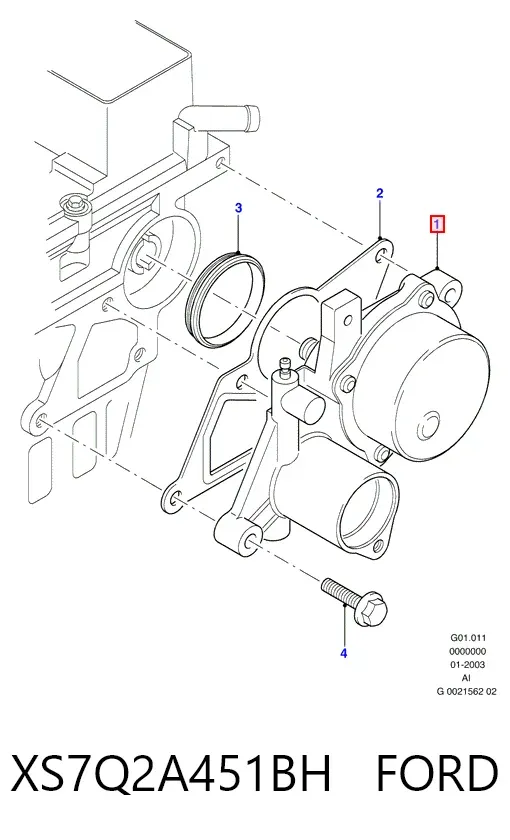 Pompa podciśnienia XS7Q2A451BH Ford